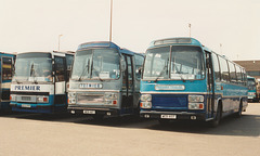 503 Premier Travel Services (Cambus Holdings) coaches at RAF Mildenhall - 24 May 1992