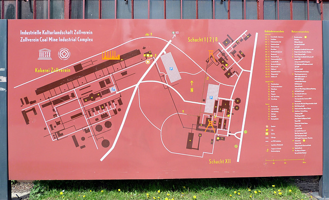 Lageplan Industrielle Kulturlandschaft Zollverein