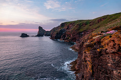 North Cornwall-Trethevy Cliffs at Sunset