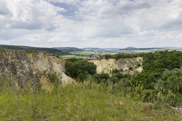 View north over Ofnethöhlen quarry