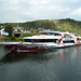 Werbung auf dem Wasser für die BUGA 2011 auf der Mosel