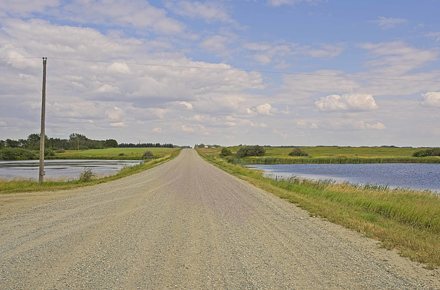 two sloughs and a straight line