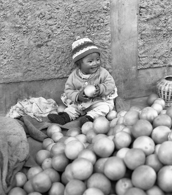 Smile among the oranges