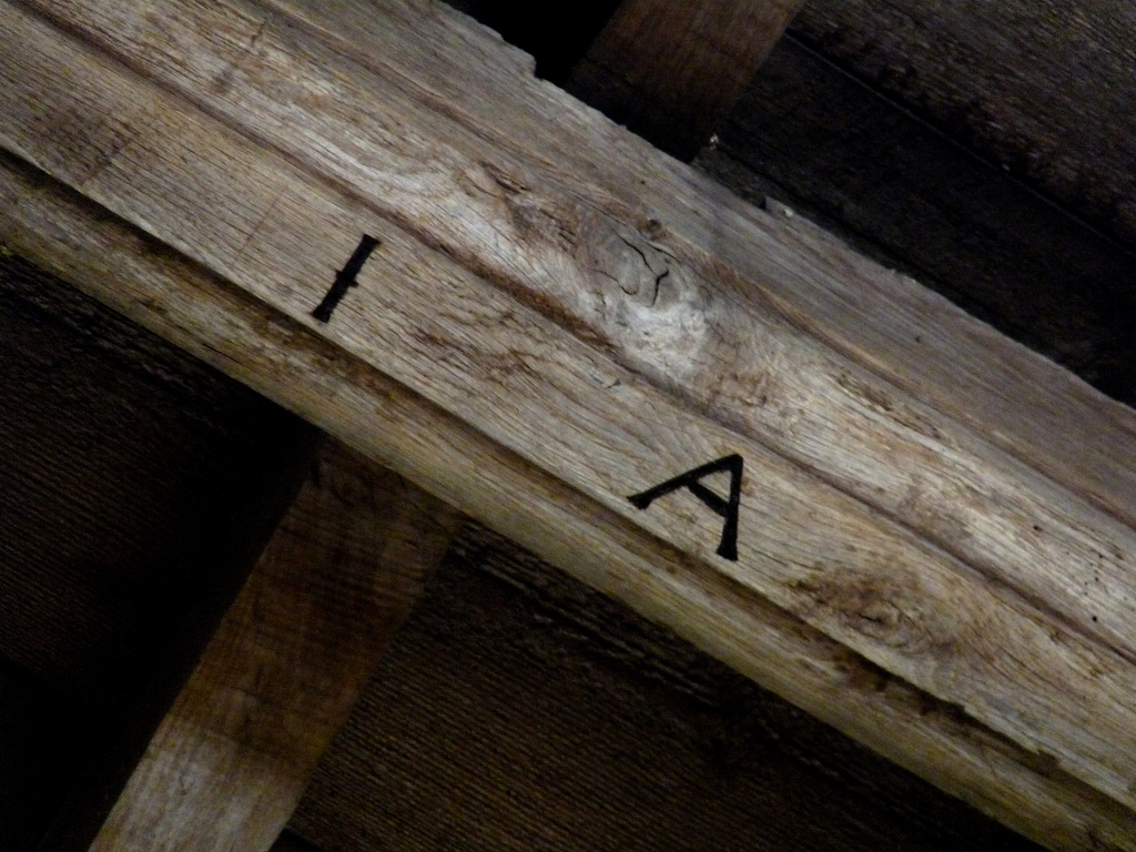 Isaac Ashton's Initials on a Roof Timber