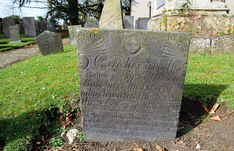 Monument to Francis Bool d1728, Elton Churchyard Nottinghamshire