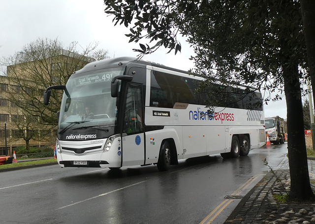 Ambassador Travel (National Express contractor) 301 (BV22 VSX) in Norwich - 9 Feb 2024 (P1170450)