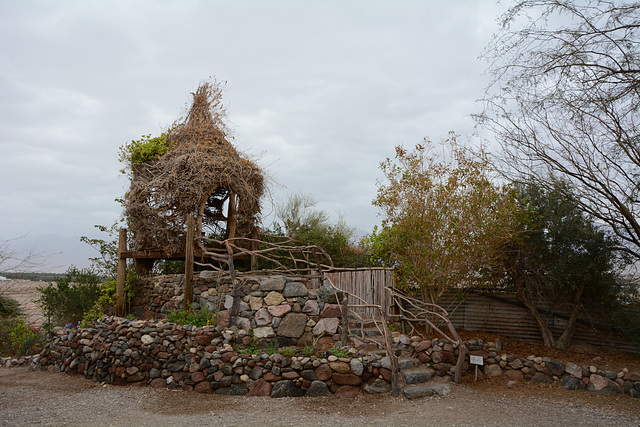 Israel, Eilat, Alcove in the Botanical Garden