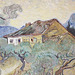 Detail of Farmhouse among Olive Trees by Van Gogh in the Metropolitan Museum of Art, July 2023