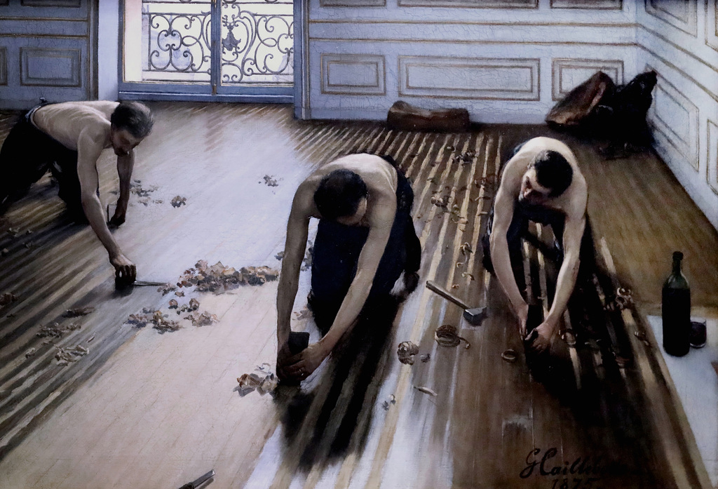 IMG 6471 Gustave Caillebotte. 1848-1894. Paris.  Les raboteurs de parquets. Parquet planers. 1875.  Paris Orsay.