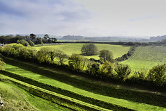 View from Carisbrooke Castle rampart