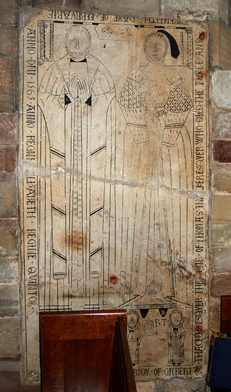 Monument to Gilbert Thacker and wife c1563, Repton Church, Derbyshire