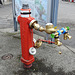 Hydrant voll in Aktion.