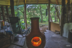 Chiminea on a chilly afternoon