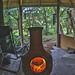 Chiminea on a chilly afternoon