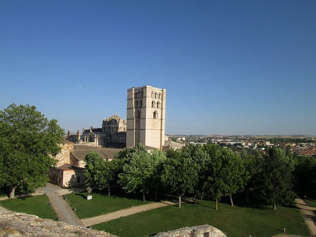 Zamora Cathedral and its belfry.
