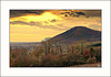 Coucher de soleil d'automne voilé  entre montagne et plaine d'Alsace