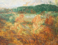 Detail of Adam and Eve Expelled from Paradise by Ensor in the Getty Center, June 2016