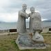 Chile, The Monument to the Priest Alberto de Agostini in Puerto Natales