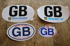 "GB" stickers