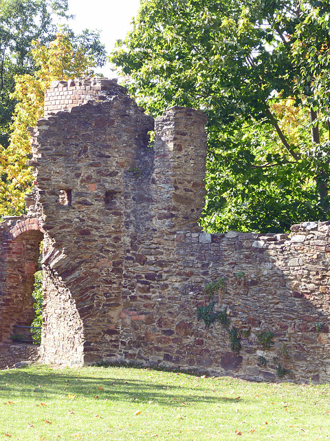 Die Mauer bei Burg Scharfenstein