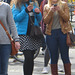 two girls on mobile phones