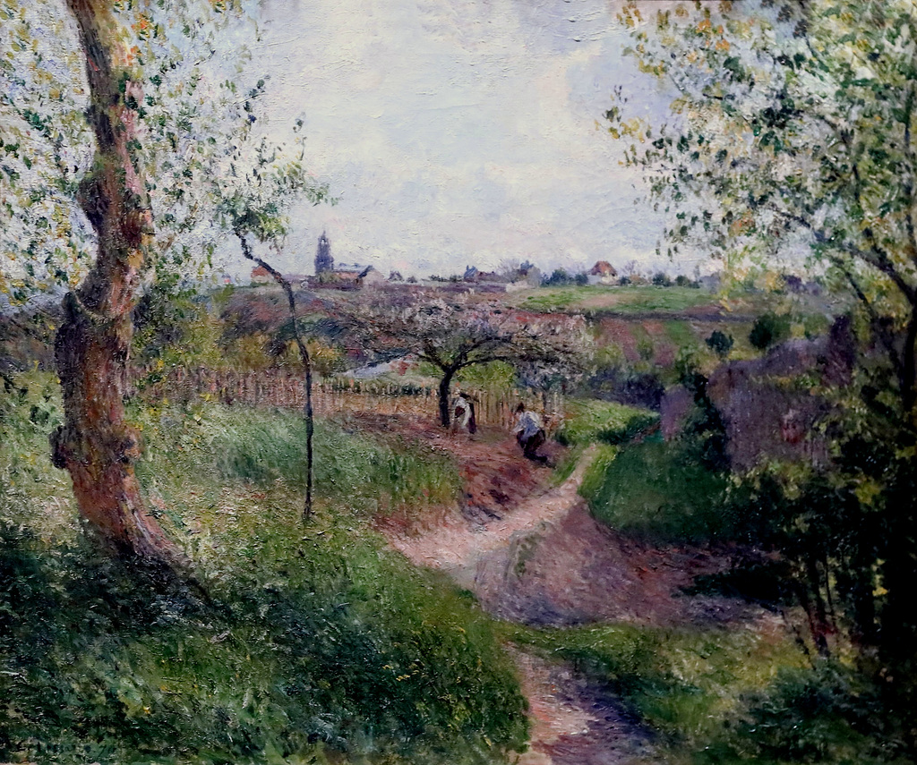 IMG 6505 Camille Pissarro. 1830-1903. Paris.  Le chemin des Mathurins montant à travers champs. Pontoise.   The Chemin des Mathurins going up through fields. Pontoise.  1879    Paris Orsay