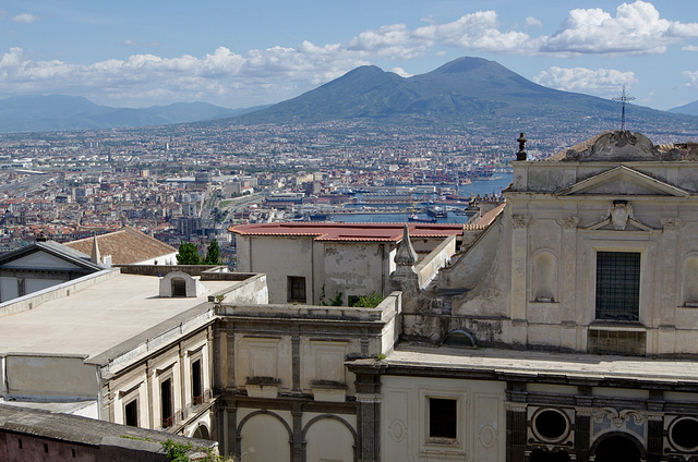 The Certosa di San Martino (Charterhouse of St. Martin) in the foreground