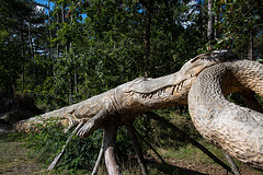 20140911 5142VRAw [NL] Krokodil mit Schlange, Skulptur, Terschelling