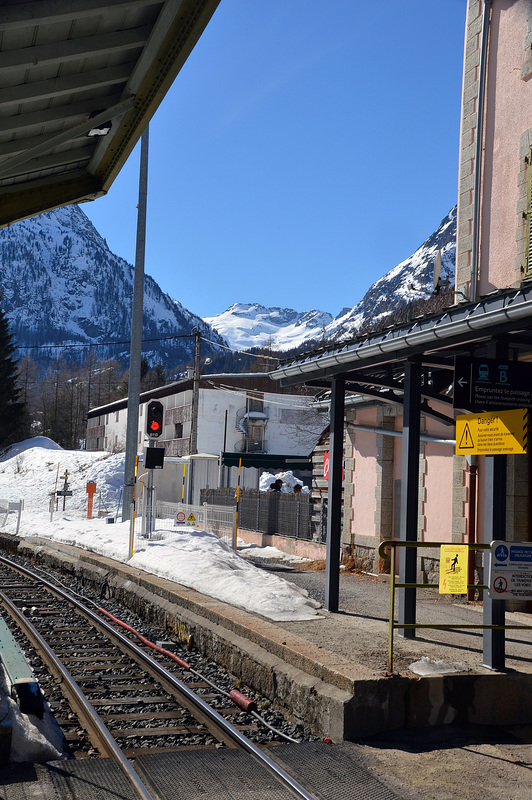 Ausblick vom Bahnhof Vallorcine ( F )