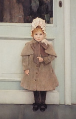 Detail of the Portrait of Jeanne Kefer by Khnopff in the Getty Center, June 2016