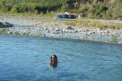 Albania, Swimming in the Thermal Pool of Lengaricë