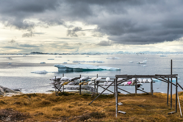 Qajaqs at Ilulissat