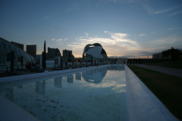 Ciudad De Las Artes Y Las Ciencias At Dusk