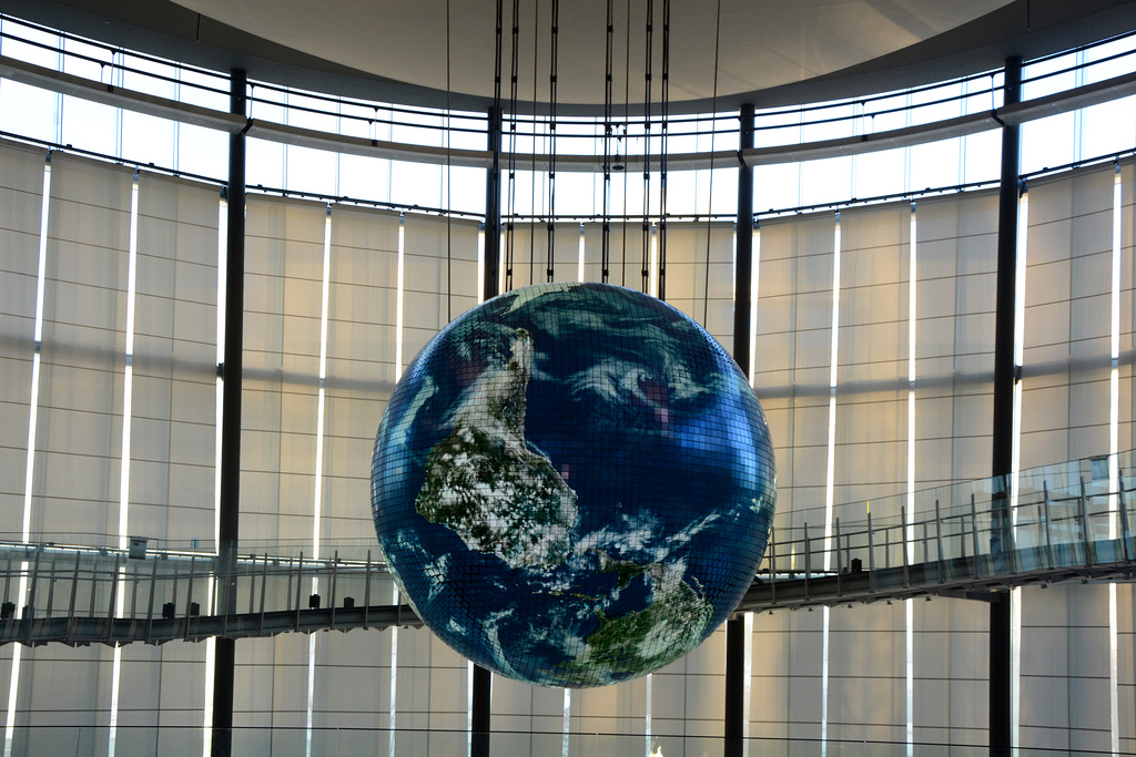 Tokyo, Giant Digital Globe at the National Museum of Emerging Science and Innovation