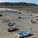 Beached boats at Rocquaine Bay, Guernsey