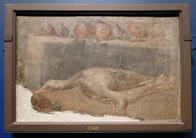 Still Life with Goose and Fruit Fresco from Herculaneum, ISAW May 2022