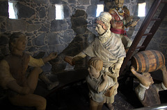 Figures in Martello Tower, L'Ancresse Bay, Guernsey