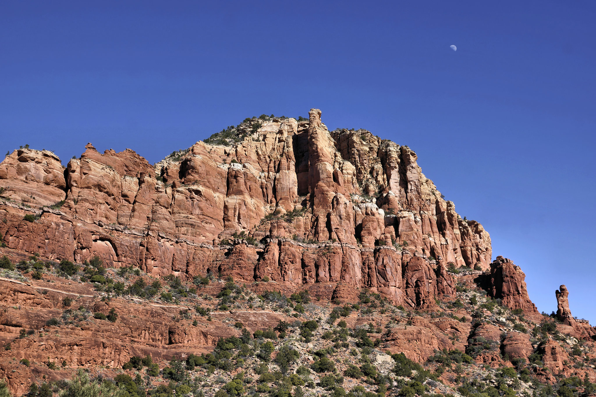 A Half Moon Rising – Viewed from the Chapel of the Holy Cross, Sedona, Arizona