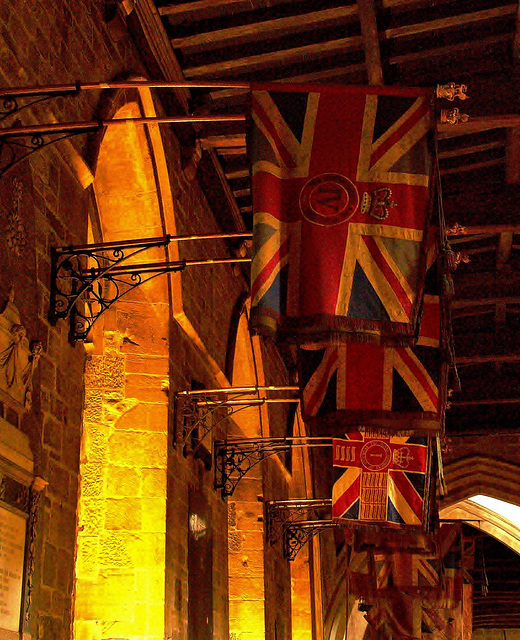 Regimental Colours/Flags. St Nicholas Cathedral, Newcastle