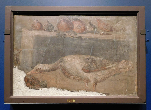 Still Life with Goose and Fruit Fresco from Herculaneum, ISAW May 2022