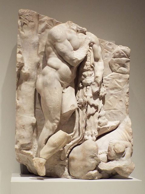 Herakles Finding the Infant Telephos Suckled by a Lionness Relief in the Metropolitan Museum of Art, July 2016