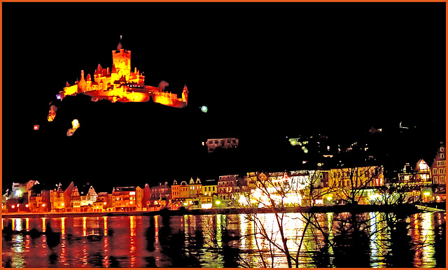 View on Cochem with castle