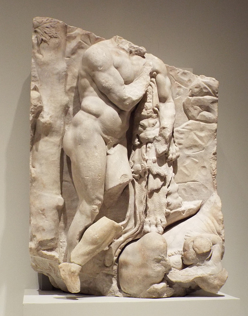 Herakles Finding the Infant Telephos Suckled by a Lionness Relief in the Metropolitan Museum of Art, July 2016