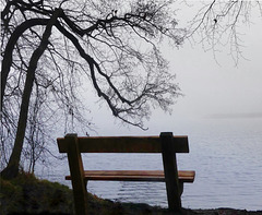 Kein Wetter für gute Aussicht - der Platz ist normalerweise ideal zum Entspannen