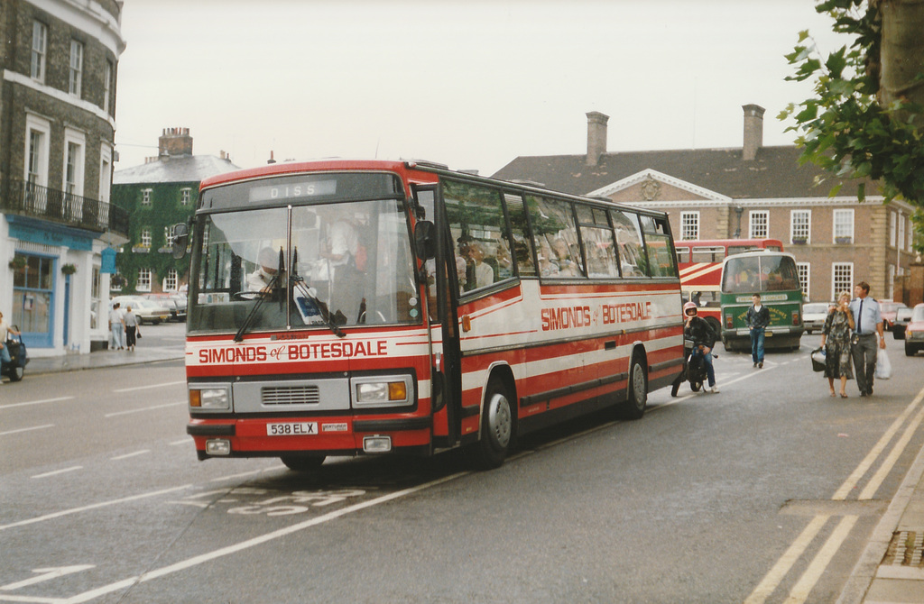 Simonds of Botesdale 538 ELX in Bury St. Edmunds – 8 Jul 1989