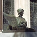 Bronze Sphinx outside the National Archaeological Museum in Madrid, October 2022
