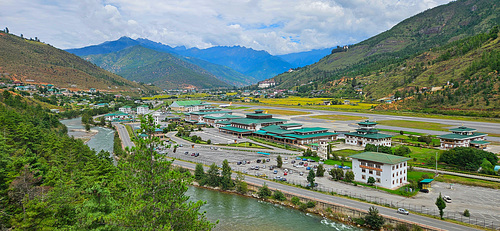 Paro Airport, Surrounded by Mountains