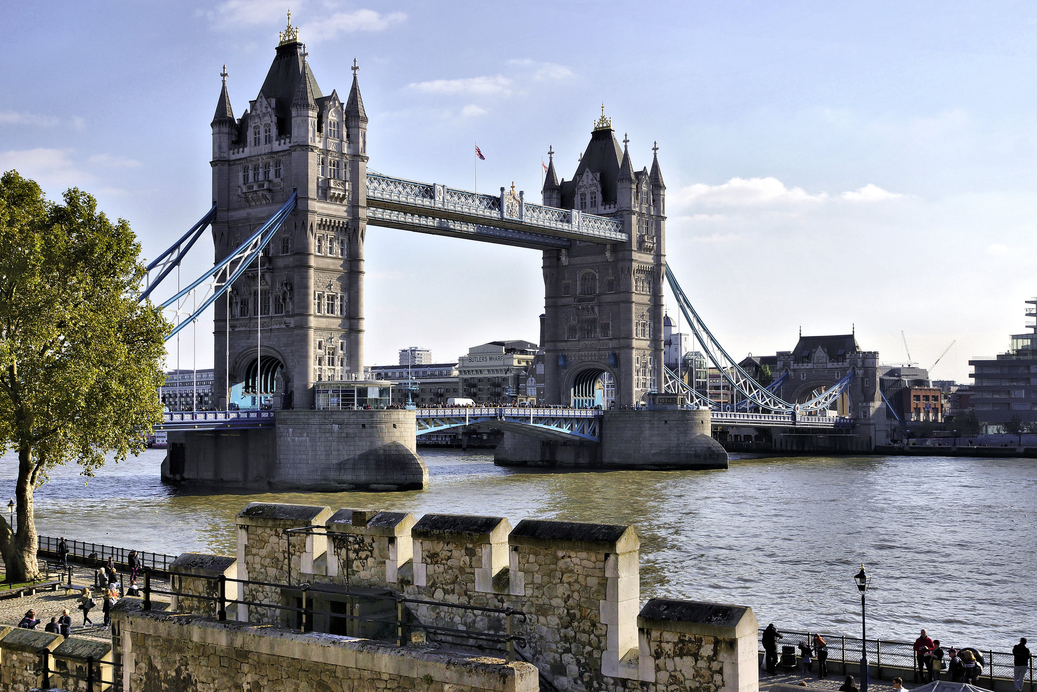 Tower Bridge Seen from the Tower of London – Tower Hill, London, England