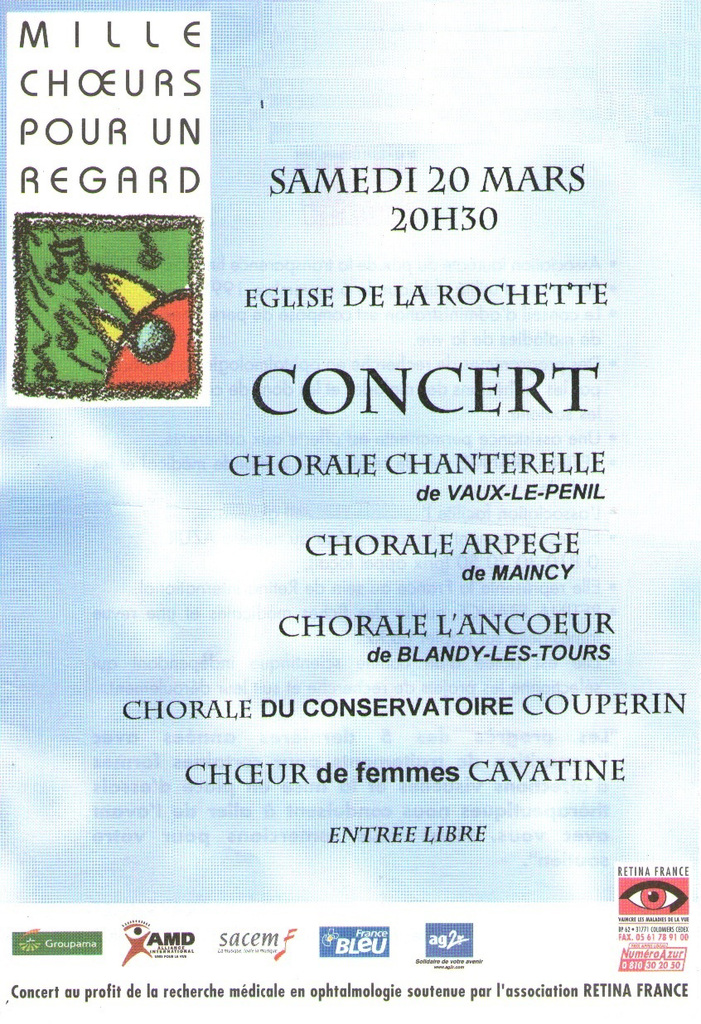 Concert à La Rochette le 20 mars 2004