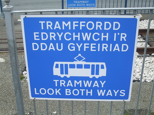 DSCF9839 Sign at Summit Station on the Great Orme Tramway